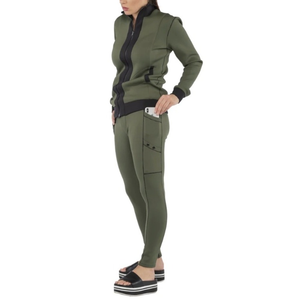 NWT Eva Varro International Cargo Jogger – Olive Scuba – Size Small - Picture 2 of 12